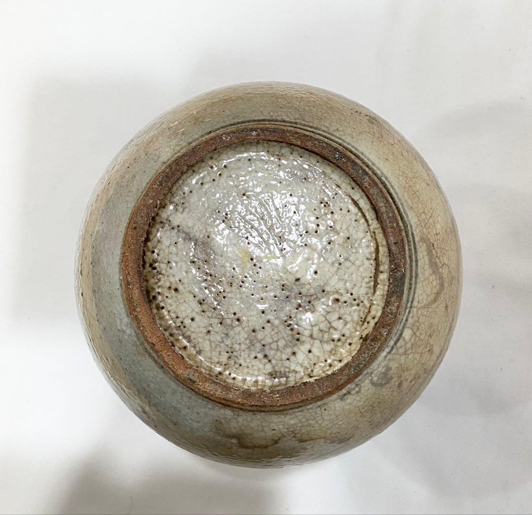 古唐津／レトロな唐津系 黒牟田　“鉄絵草花文大徳利\"