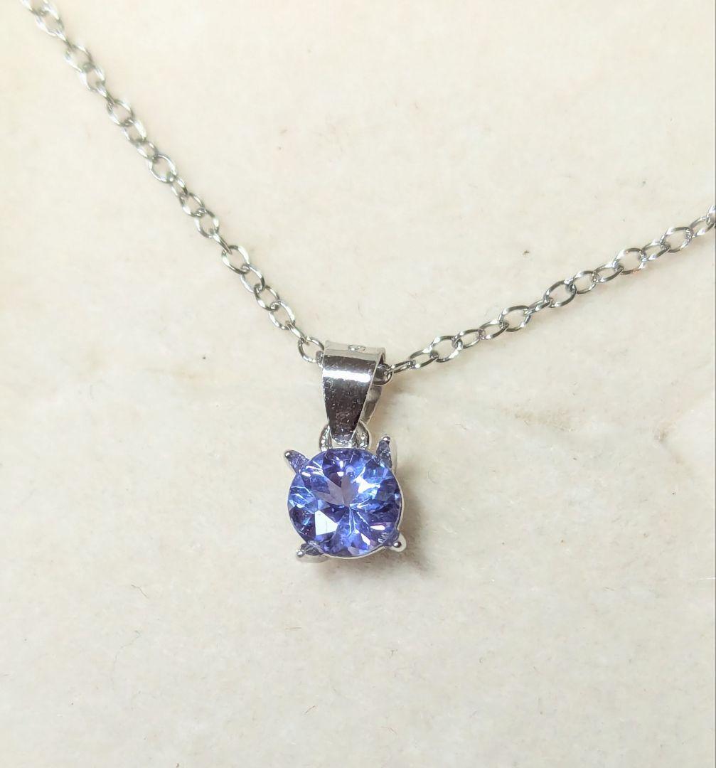 5mm タンザナイト ペンダントトップ ネックレス