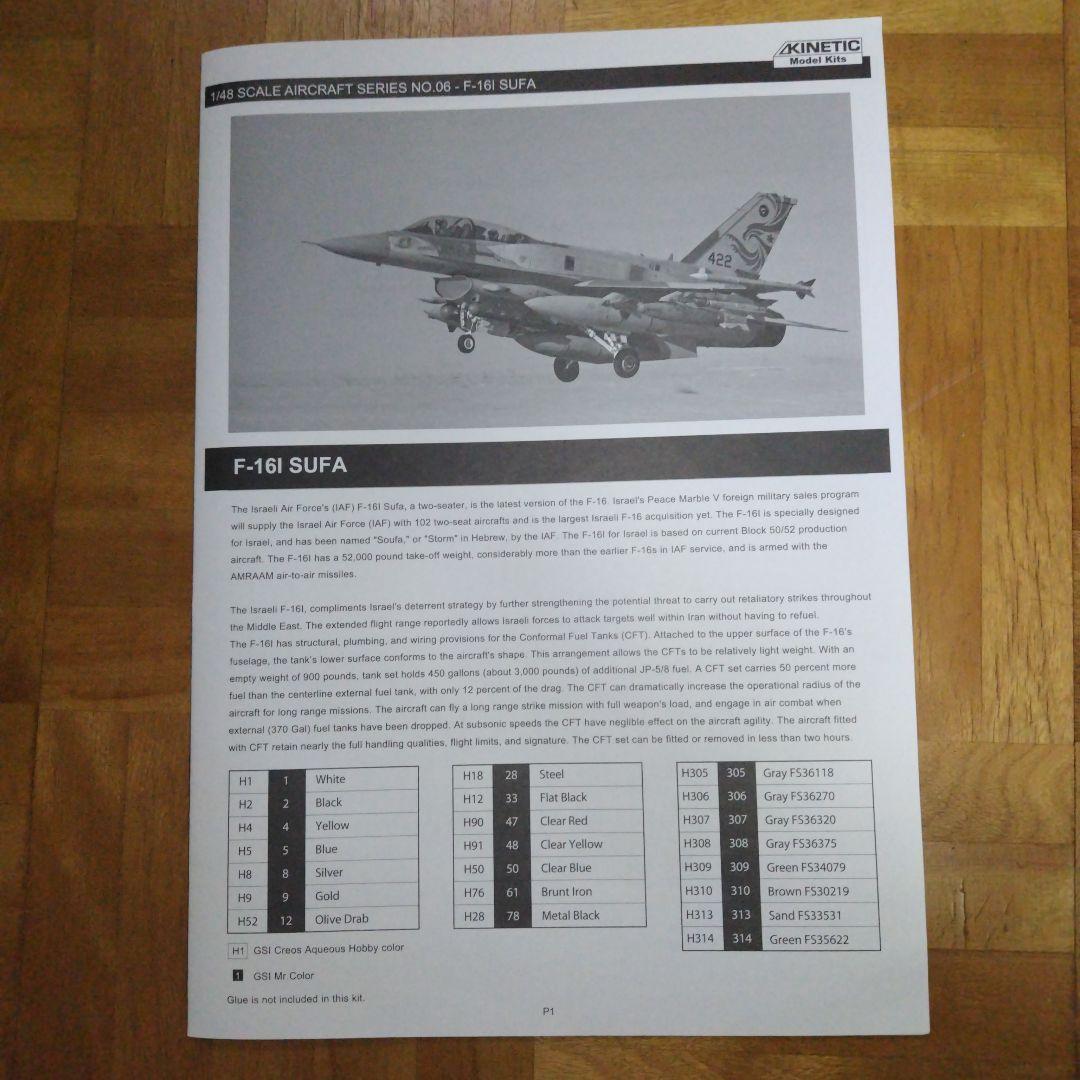 ❪訳有りオマケ付き❫キネティックKinetic F-16I SUFA 1/48