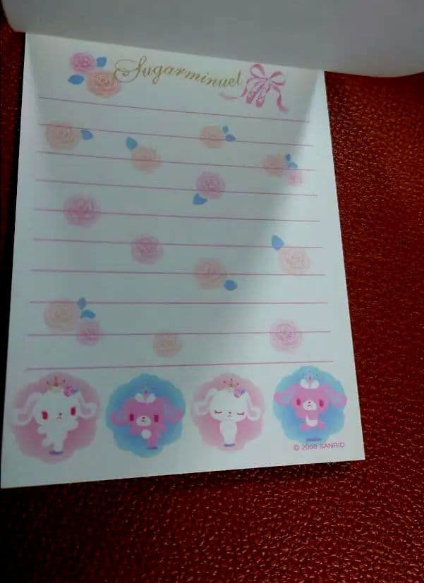 Sugarminuet シュガーバニーズ　SANRIO　メモ帳　レア★バレリーナ
