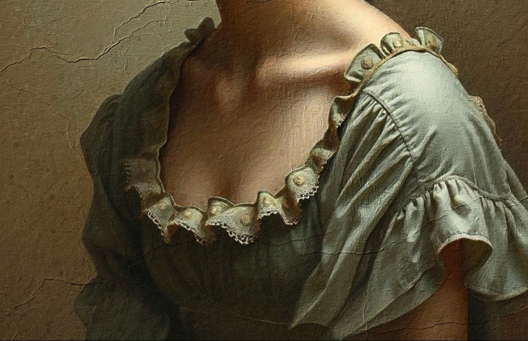 女性の肖像画・油絵風アート作品