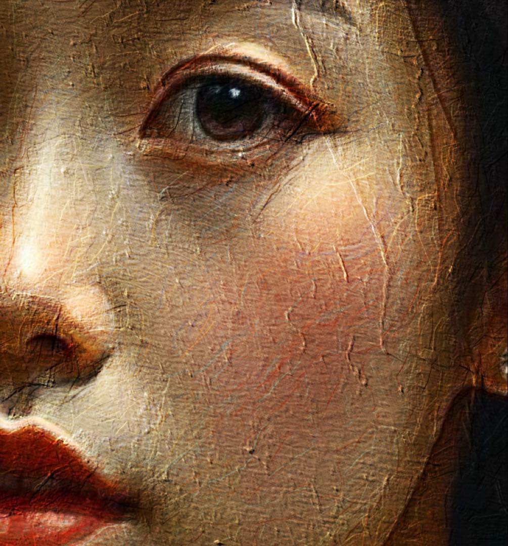 女性の肖像画・油絵風アート作品