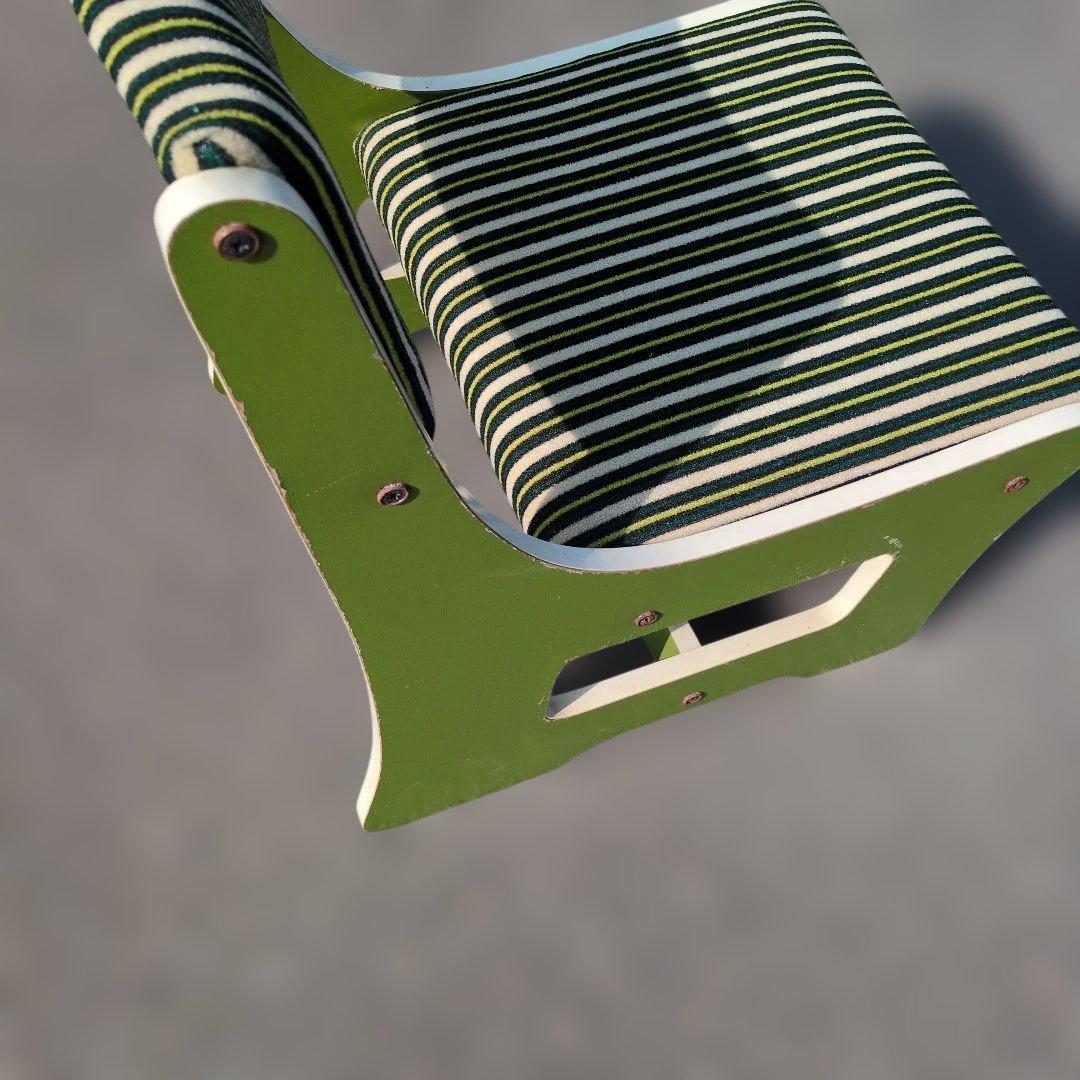 昭和レトロ ストライプ モケット チェア① ベルベット カリモク マルニ カフェ