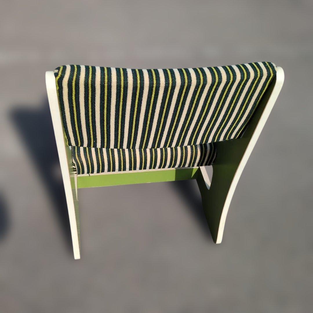 昭和レトロ ストライプ モケット チェア① ベルベット カリモク マルニ カフェ