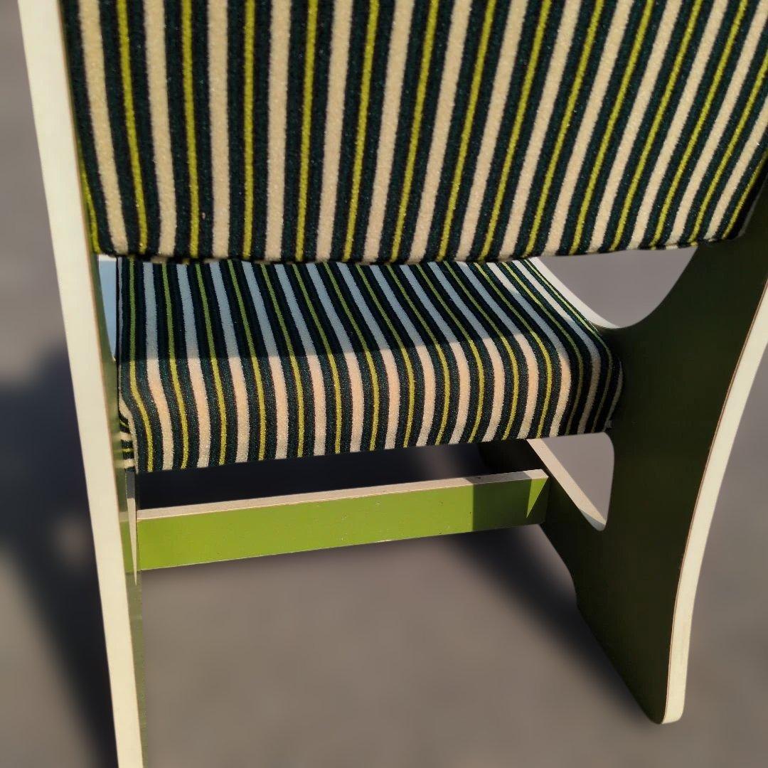 昭和レトロ ストライプ モケット チェア① ベルベット カリモク マルニ カフェ