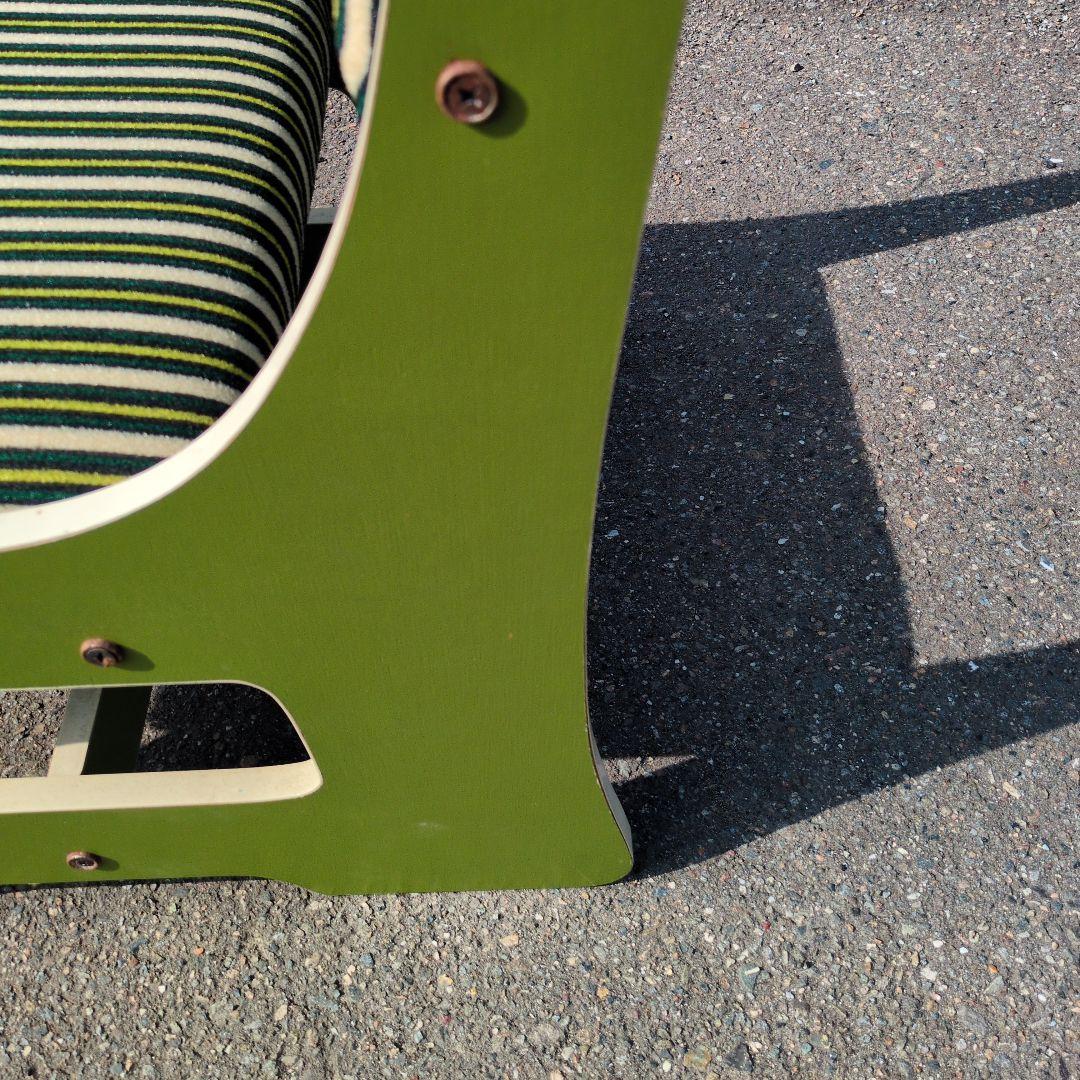 昭和レトロ ストライプ モケット チェア① ベルベット カリモク マルニ カフェ