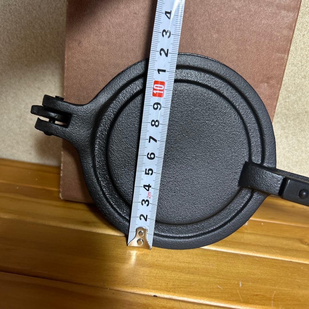 南部鉄器　せんべい焼き器　岩手水沢　盛栄堂　未使用品