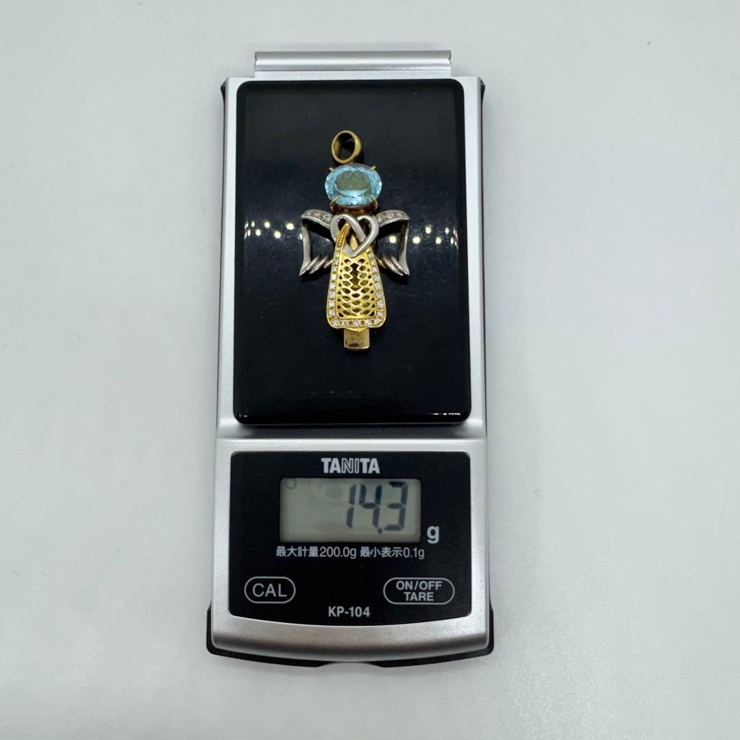 ★天然石★トパーズ★ダイヤモンド★K18★K10★Pt950★ペンダントトップ★
