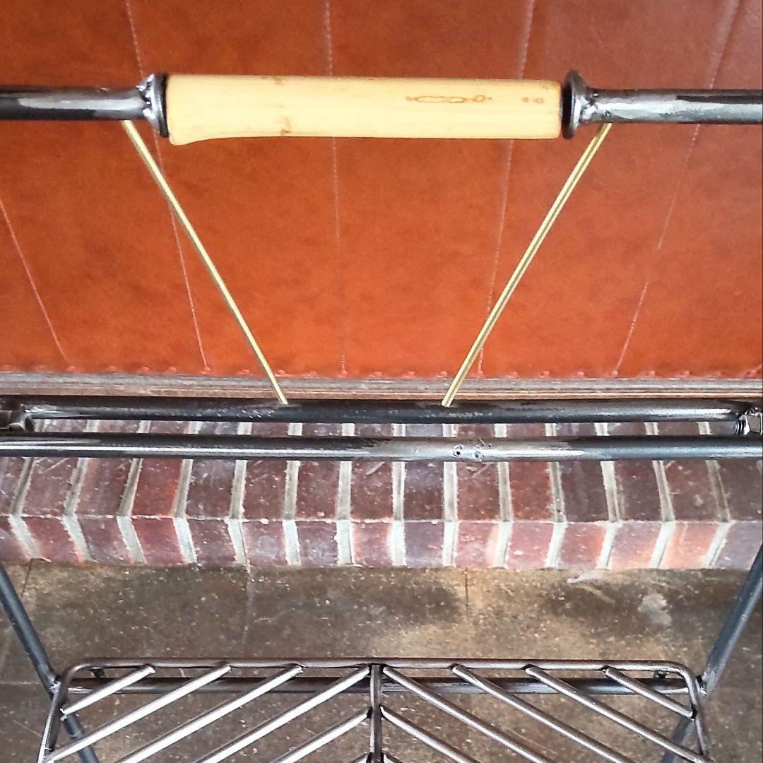 ​ 鉄×竹×真鍮の3段ラック ボタニカル V字メッシュ 蜜蝋仕上げ