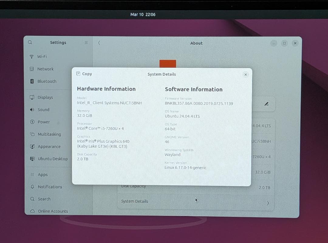 Intel NUC Core i5 ミニPC メモリ16GB SSD2TB