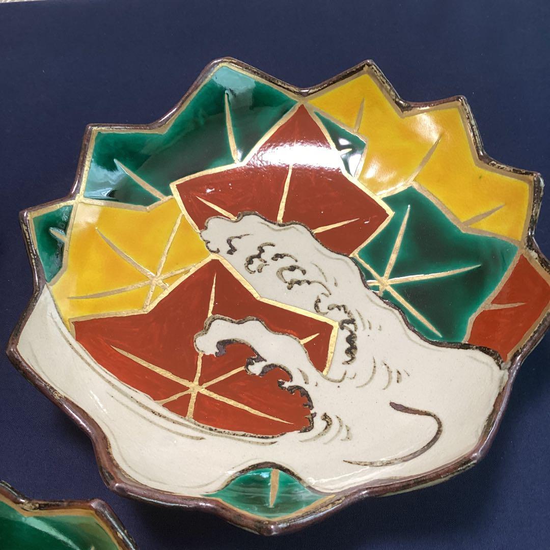 京焼乾山写立田川向付2客ずつ5種類10客　　　新品未使用