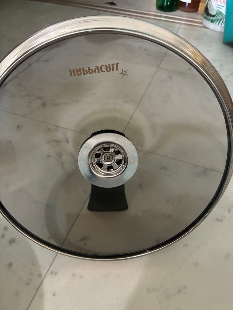 HAPPYCALL ステンレススチール 両手鍋 ガラス蓋付き