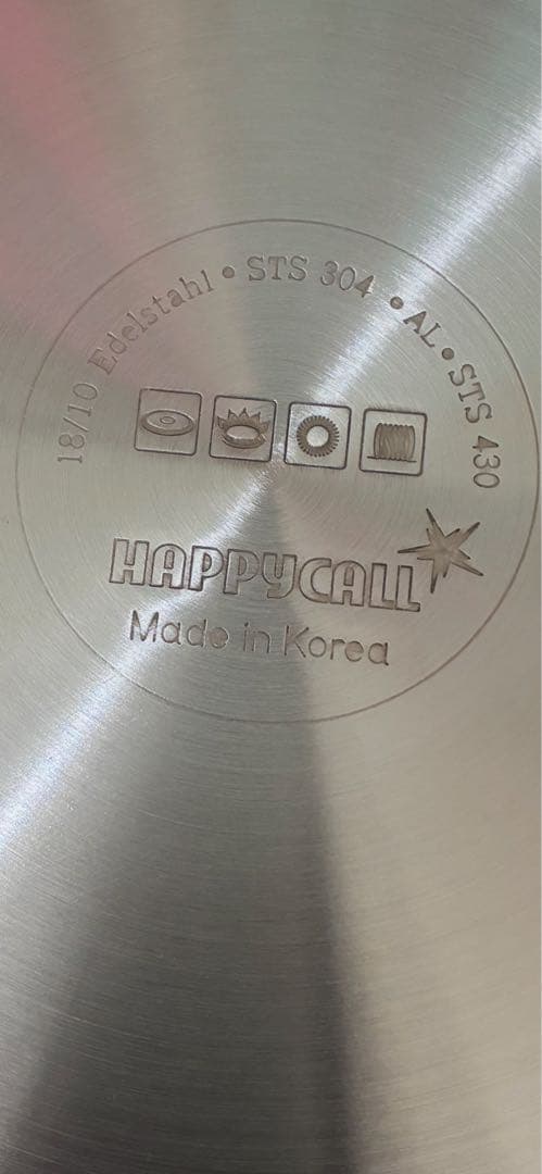 HAPPYCALL ステンレススチール 両手鍋 ガラス蓋付き