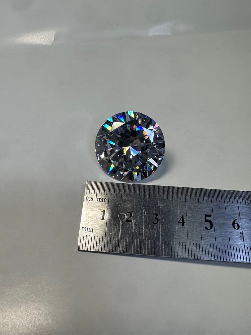 大粒 キュービックジルコニア ルース 約30mm クリア ラウンドカット