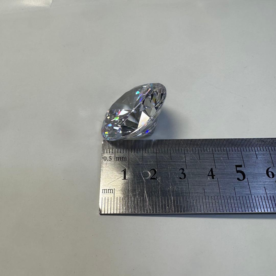 大粒 キュービックジルコニア ルース 約30mm クリア ラウンドカット