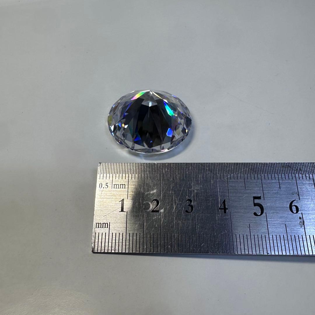 大粒 キュービックジルコニア ルース 約30mm クリア ラウンドカット