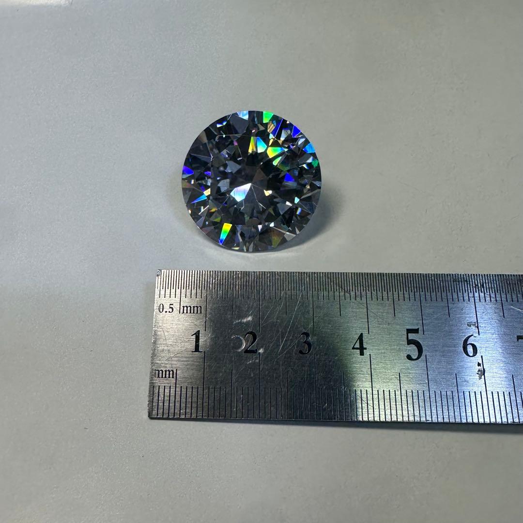 大粒 キュービックジルコニア ルース 約30mm クリア ラウンドカット