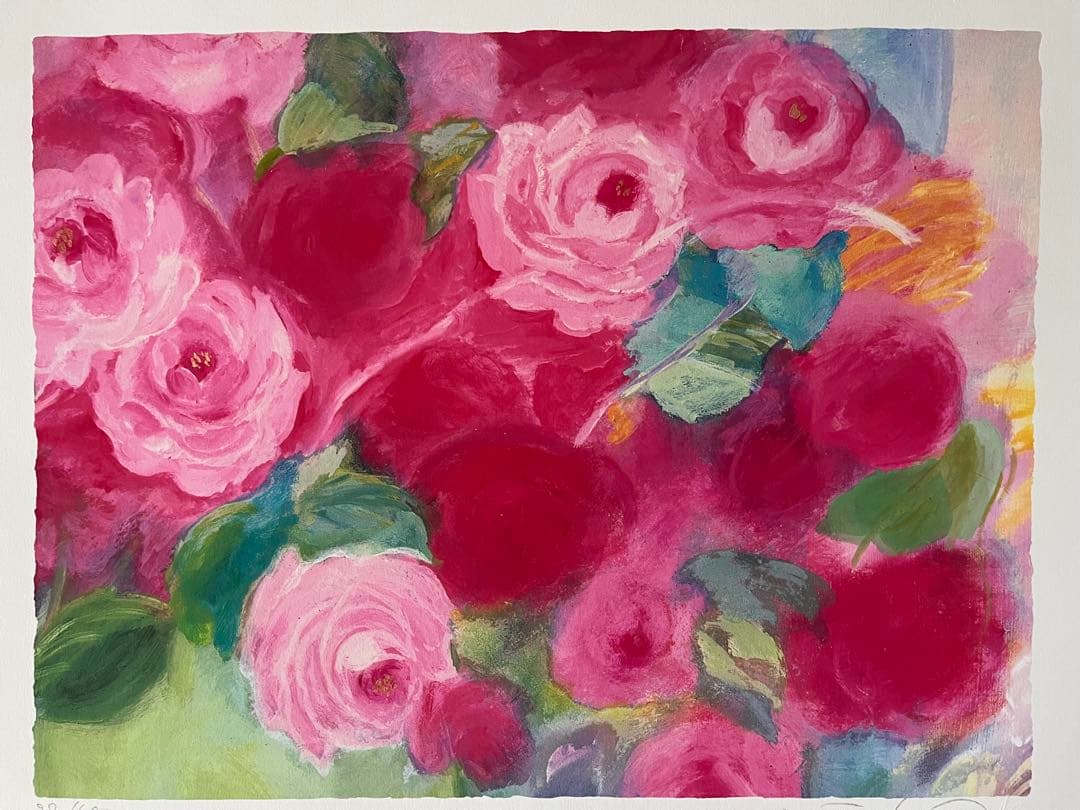 額入り版画　大きめ　ジニー・キム　限定55枚　サイン、ED、証明書付　25万円