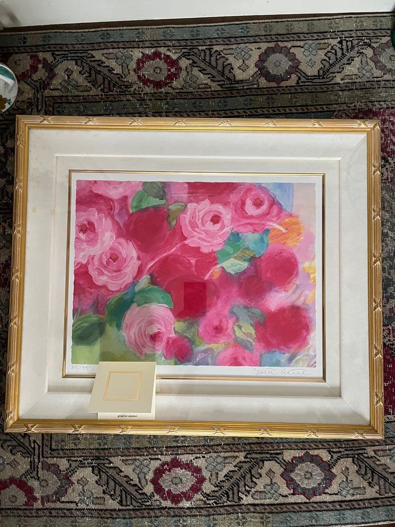 額入り版画　大きめ　ジニー・キム　限定55枚　サイン、ED、証明書付　25万円