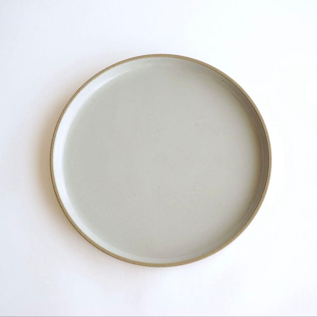 ハサミポーセリン プレート 22cm グロスグレー 2枚セット