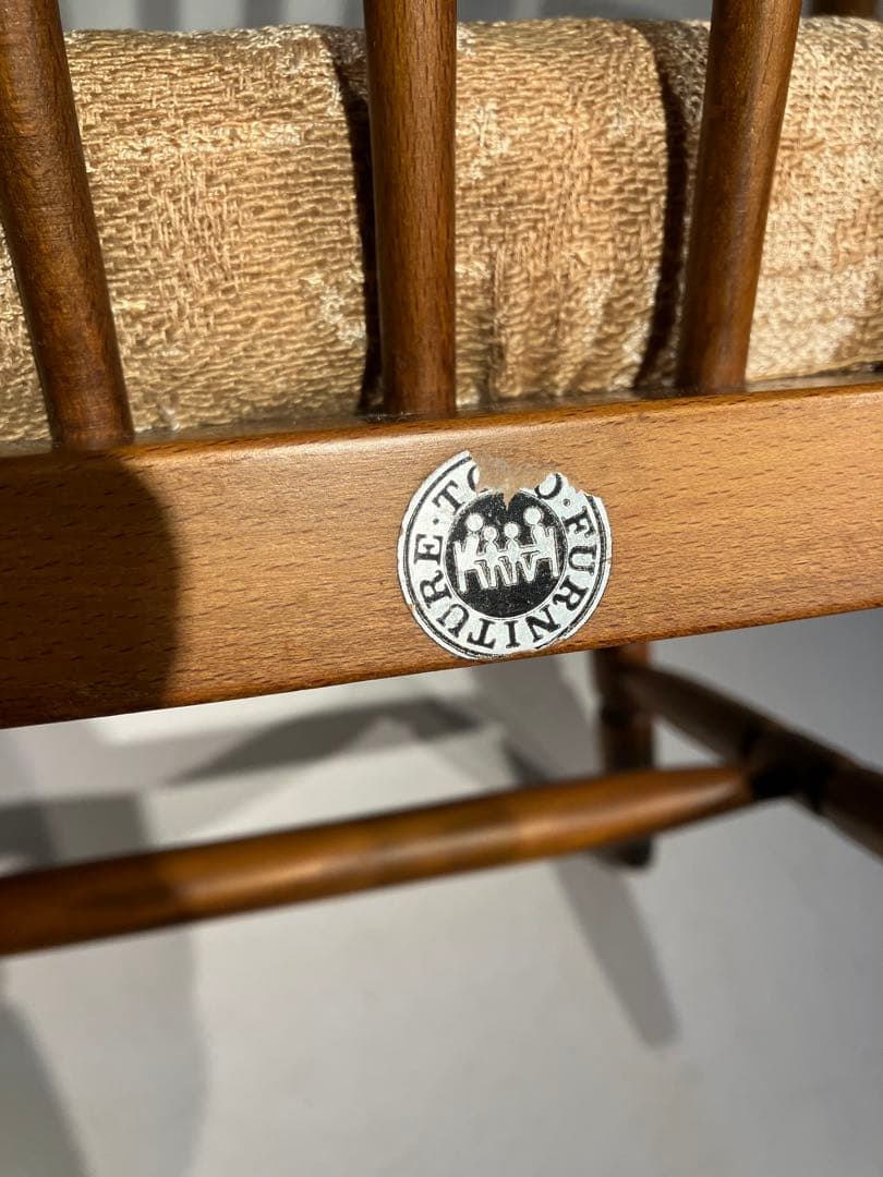 ②東洋ファニチャー、ラウンジチェア、TOYO、秋田木工、キツツキ、昭和レトロ