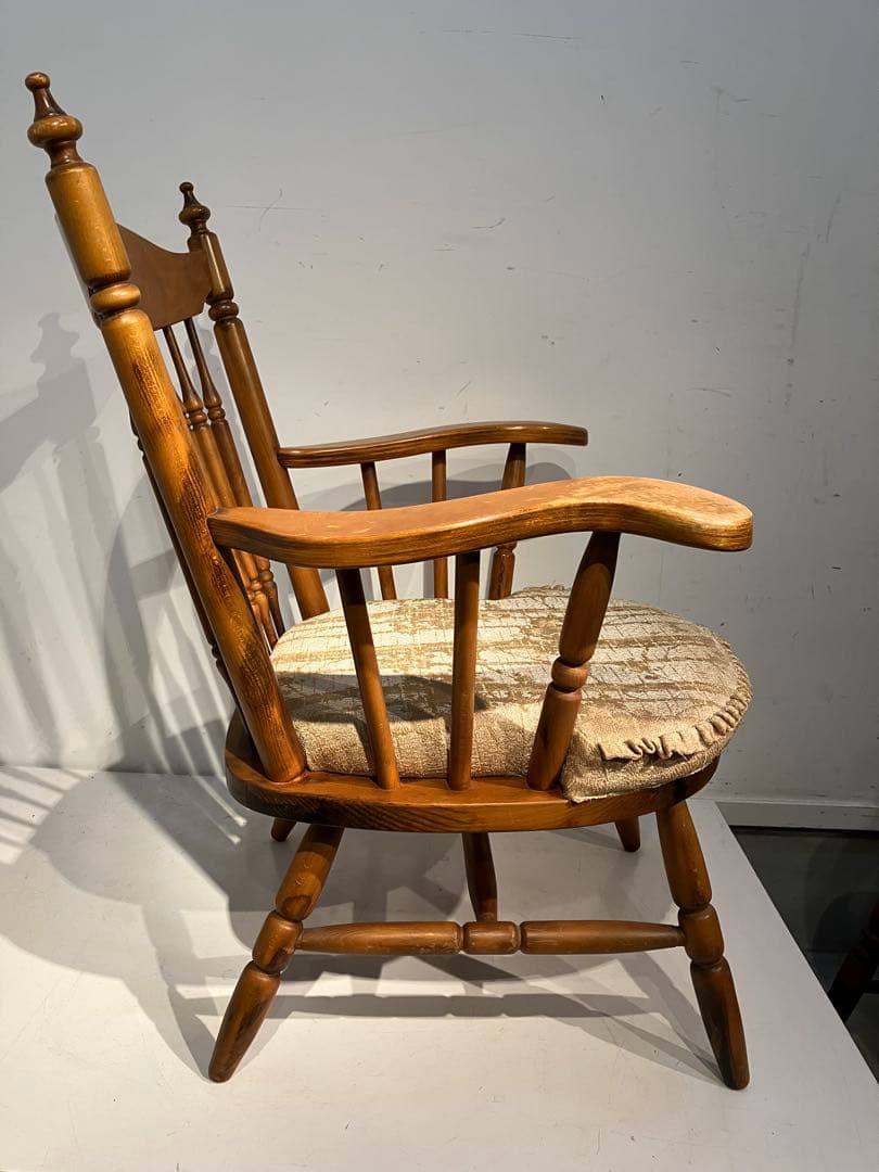 ②東洋ファニチャー、ラウンジチェア、TOYO、秋田木工、キツツキ、昭和レトロ