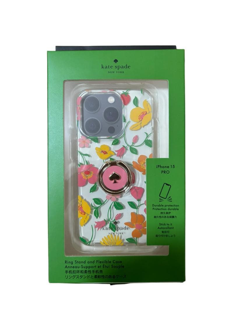 新品★ケイトスペード iphone15 proケース ストロベリーガーデン