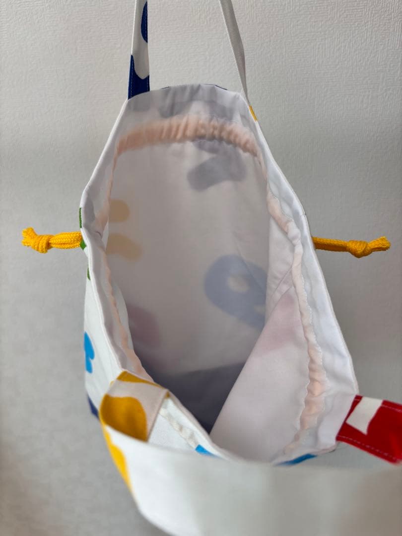 カラフルポップ数字柄3点セット｜入学入園グッズ｜ループ付きレッスンバッグ