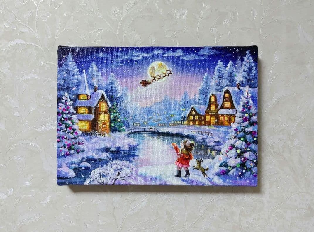 小**様 『聖夜の出来事』アクリル画 SM 風景画 絵画