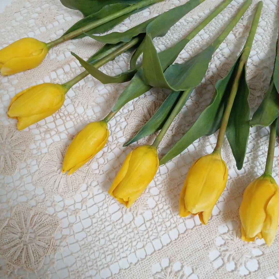 専用 イエローチューリップとイエロープリムラ クレイフラワー