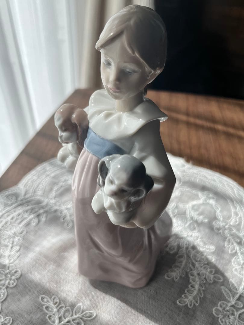 スペイン製　LLADRO リヤドロ人形　 リヤドロの「私のパピィたち」 箱付き