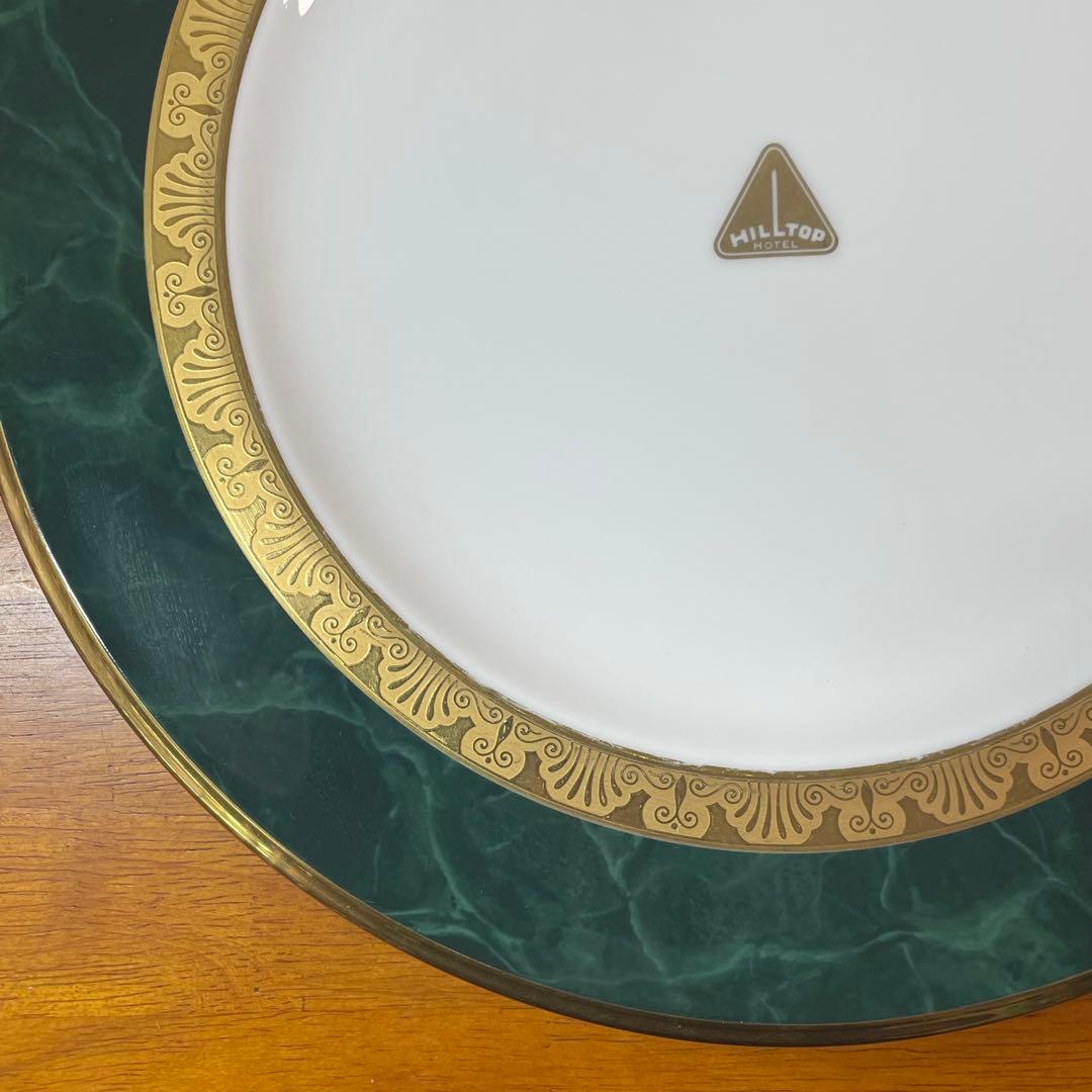 Noritake ノリタケ フィッツジェラルド グリーンプレート　２枚　大皿　⑧