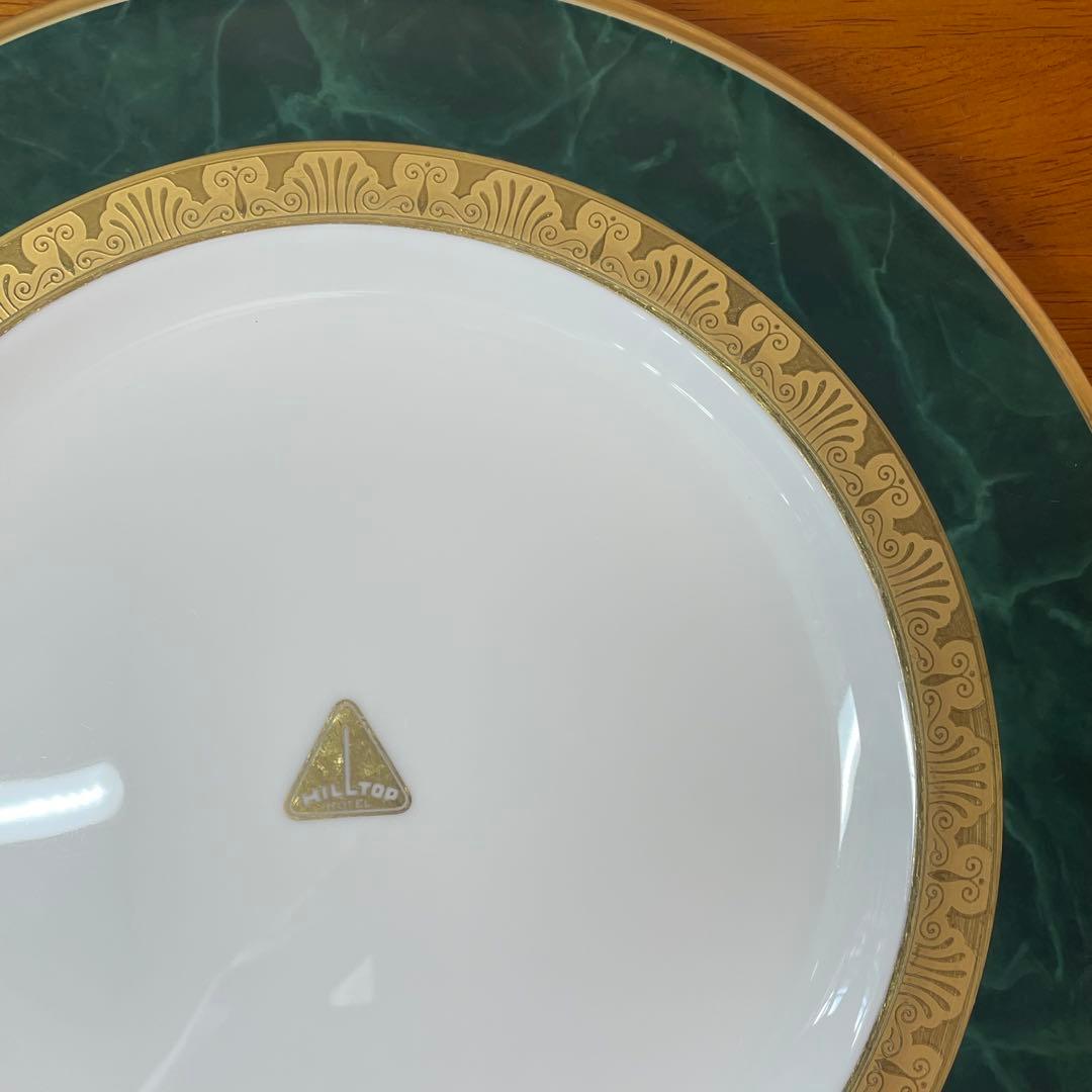 Noritake ノリタケ フィッツジェラルド グリーンプレート　２枚　大皿　⑧