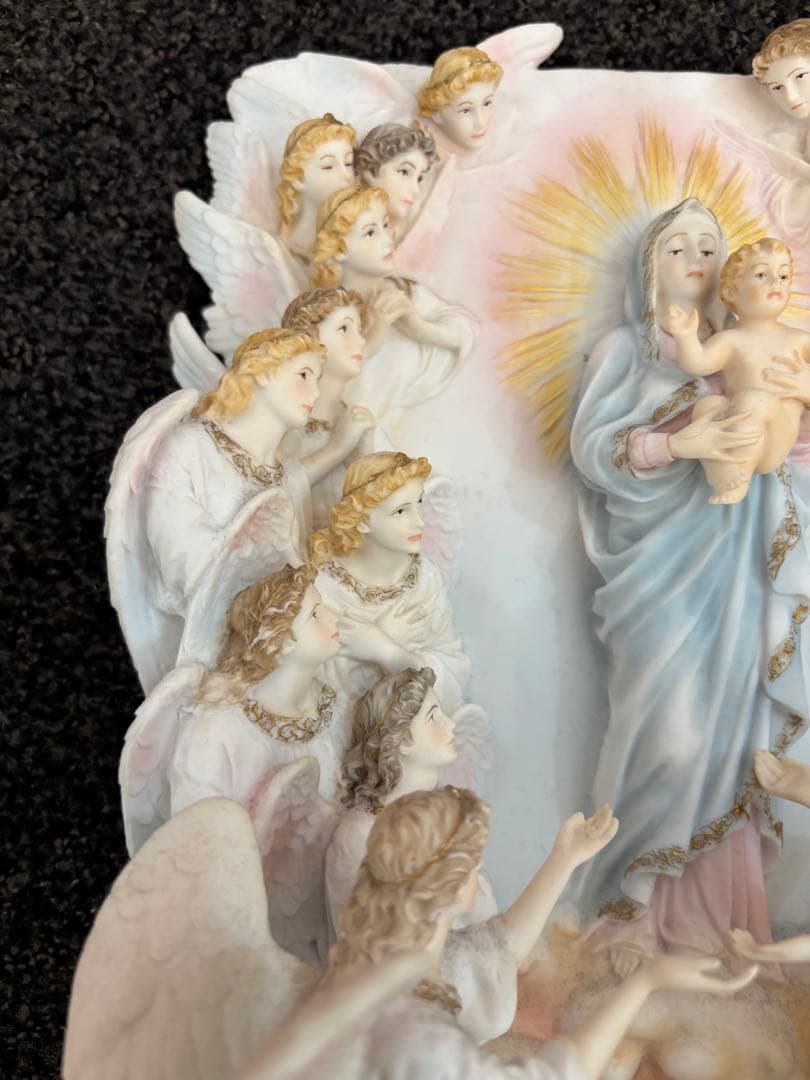 美品　聖母マリアと天使の陶器置物　VERONESE DESIGNベロネーゼ