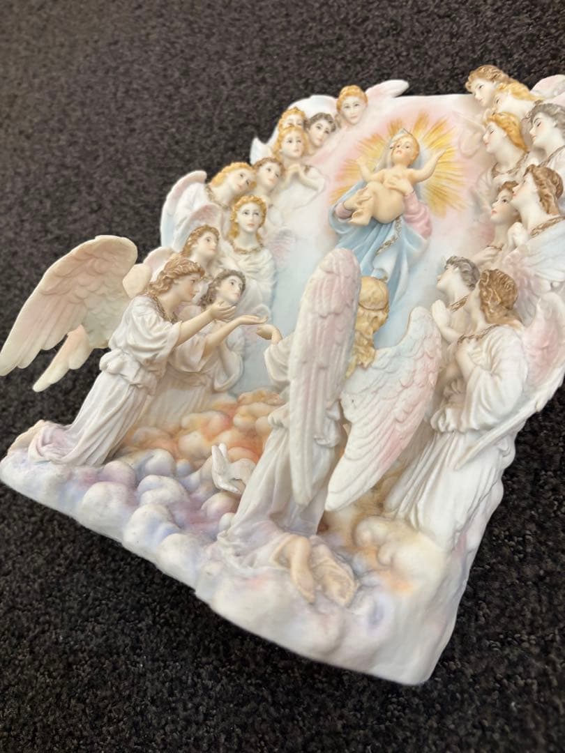 美品　聖母マリアと天使の陶器置物　VERONESE DESIGNベロネーゼ