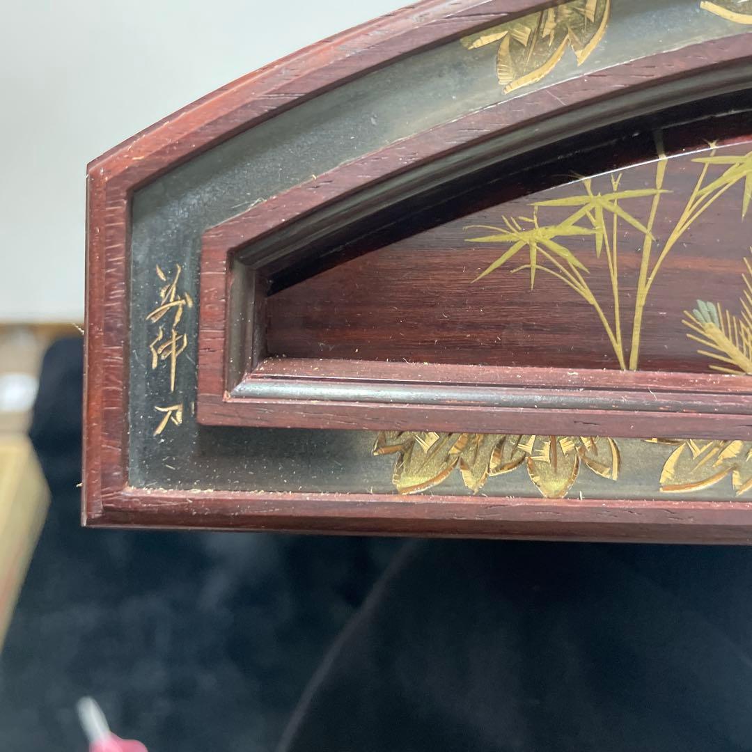 送料無料! 高級 和琴 お箏 綾杉彫り 義伸刀銘 和楽器 弦楽器 雅楽