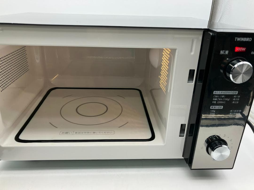 ツインバード　ミラーガラスフラット　電子レンジ　DR-D278　ブラック