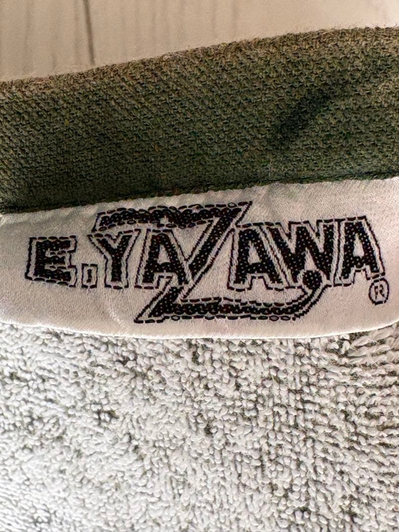 E.YAZAWA AXIAビーチタオル オリーブグリーン　当時物