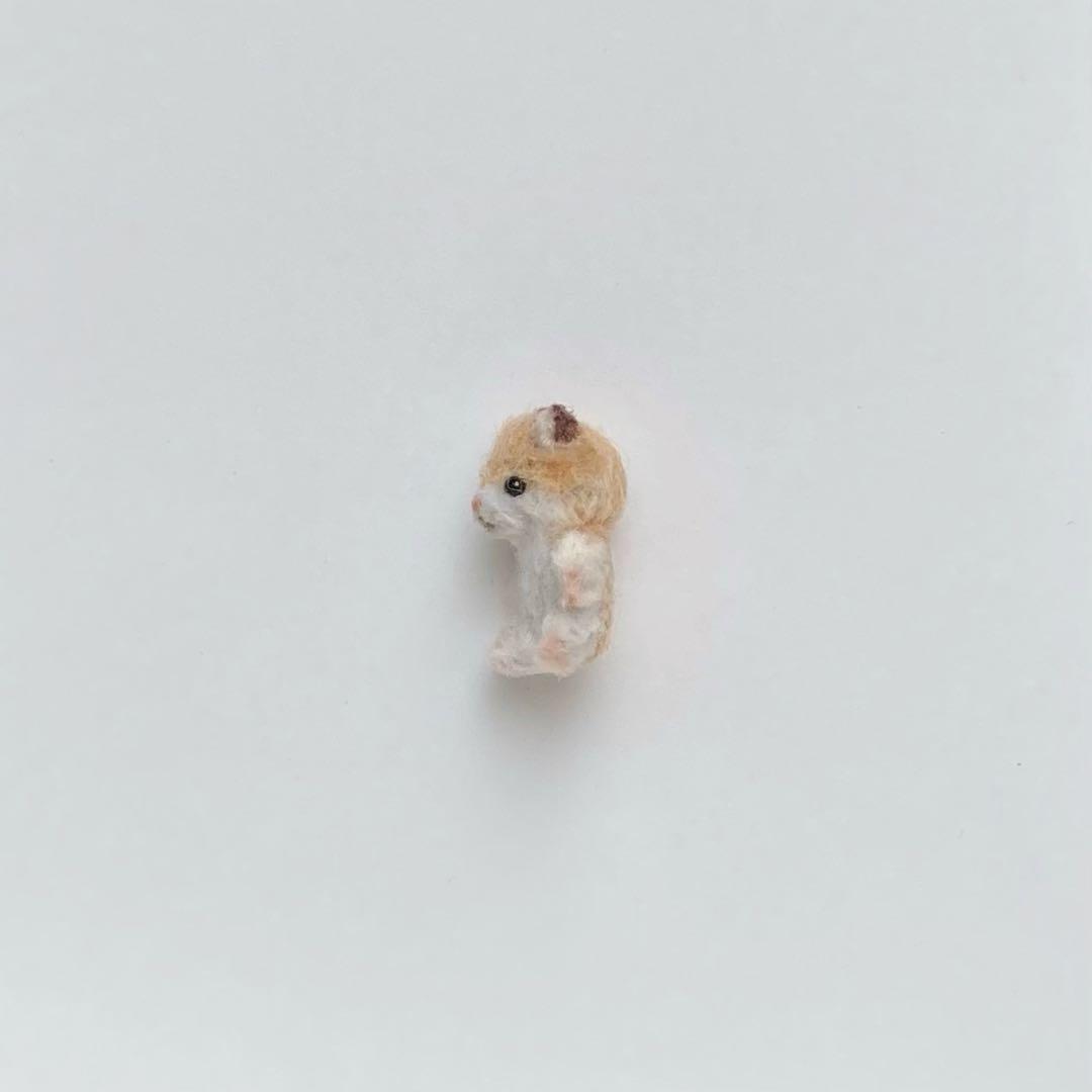 羊毛フェルト×モールアート　ハムスター　ハンドメイドミニチュアぬいぐるみ