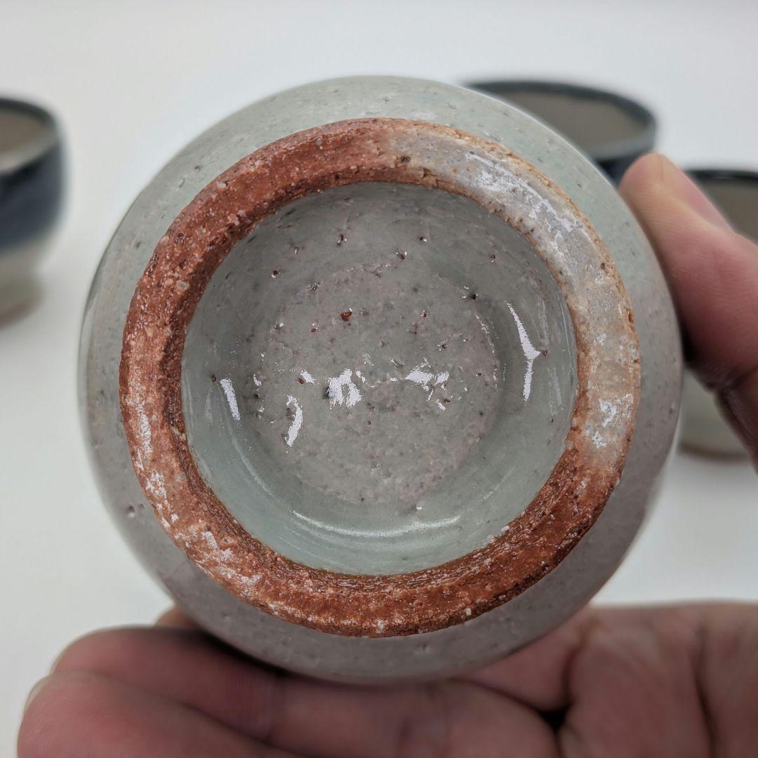 奥田康博 呉須釉急須碗揃 共箱 煎茶道具 煎茶器 煎茶碗 茶壺 お茶 食器 容器
