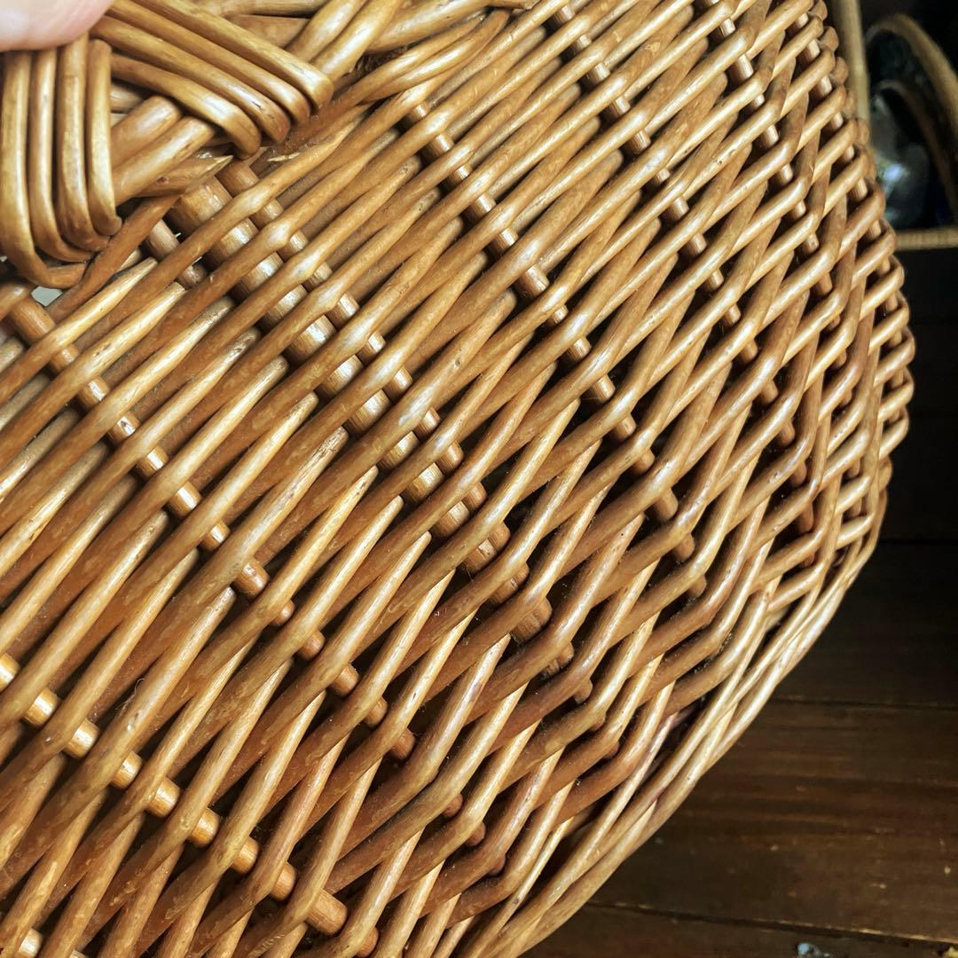 専用フランスアンティークパニエ　飴色が美しいバスケット