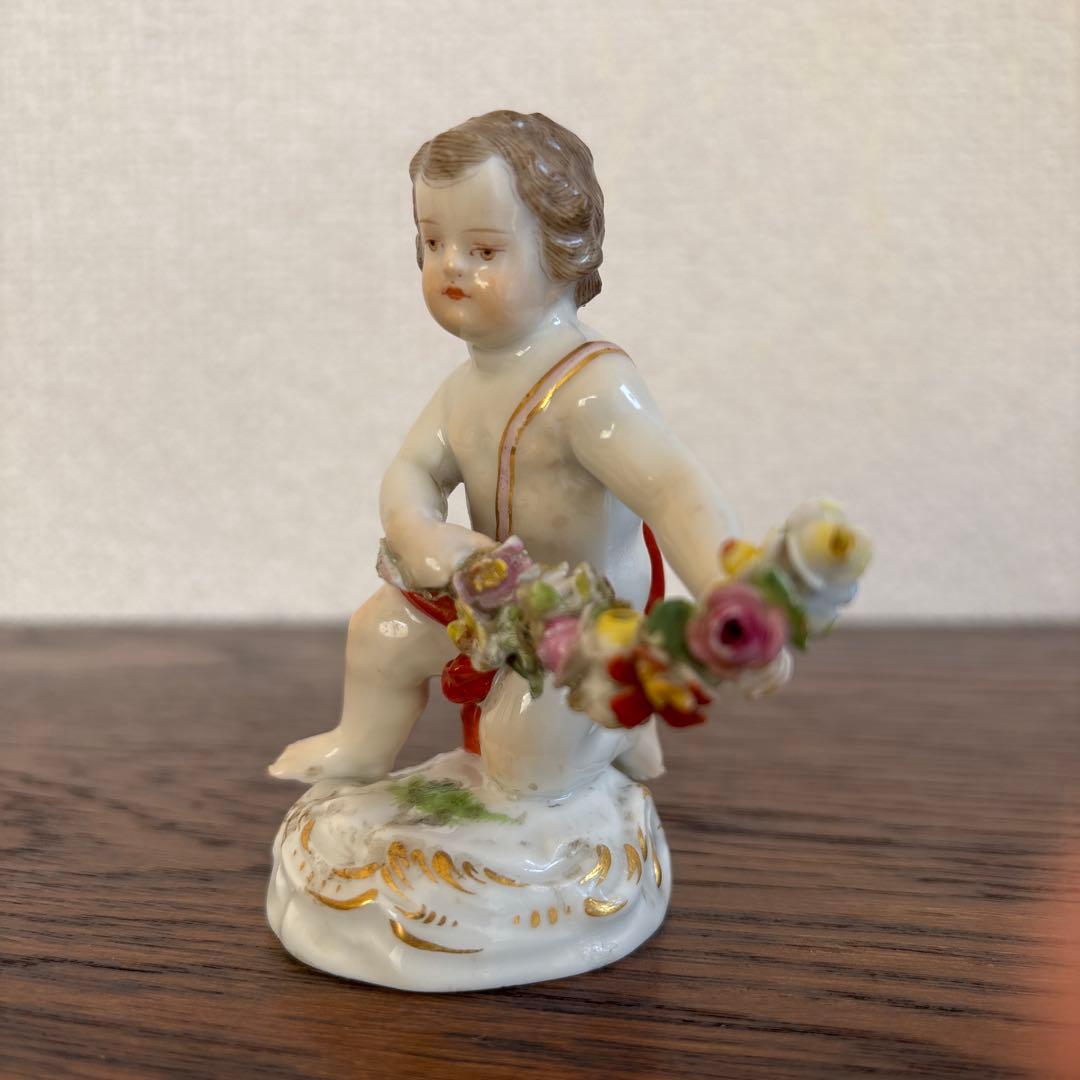 マイセン　エンゼル　置物　フィギュリン　人形　アンティーク　陶磁器