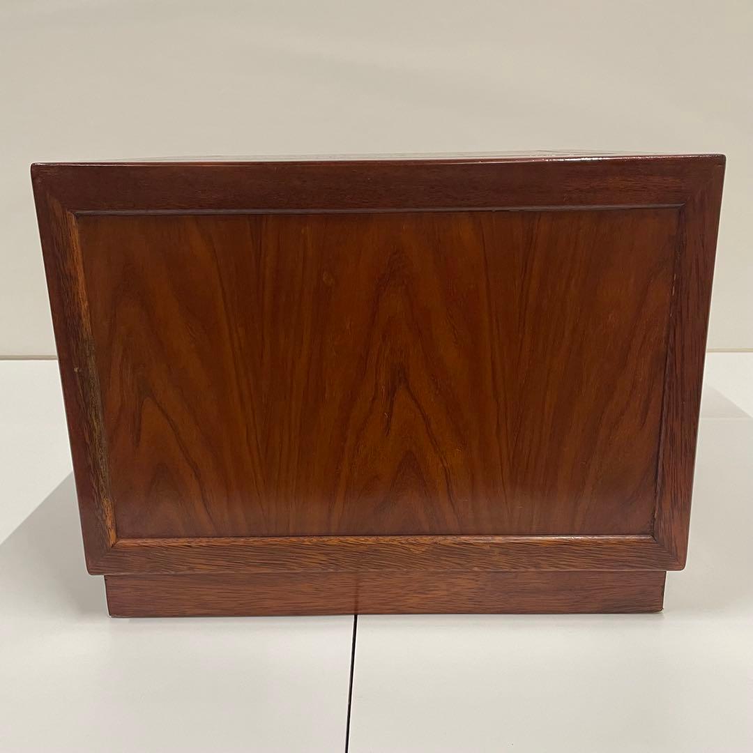 卓上チェスト 3段 唐木 引き出し 総無垢材 アンティーク 小物入れ 木製