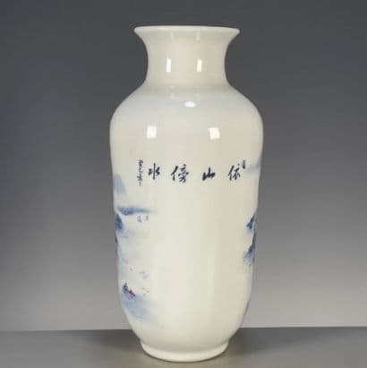 景徳鎮 花瓶 陶磁器 装飾品 現代工芸品 美術品 置物