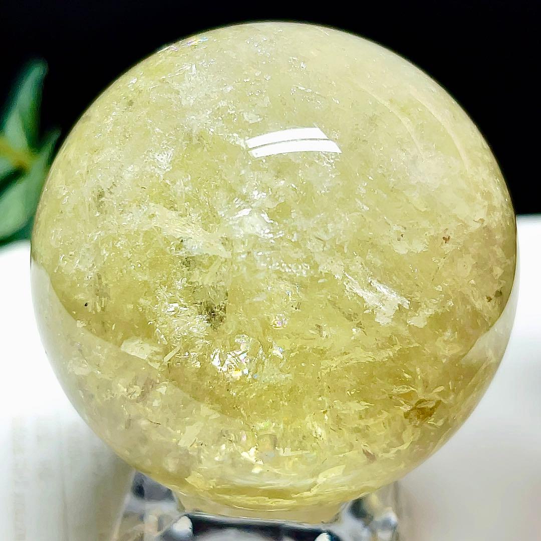 シトリン　丸玉　スフィア　黄水晶　天然石　パワーストーン　【超美品】 4