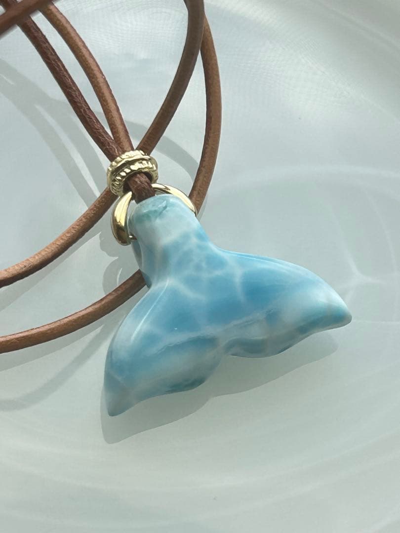 ラリマー　テール型ペンダント