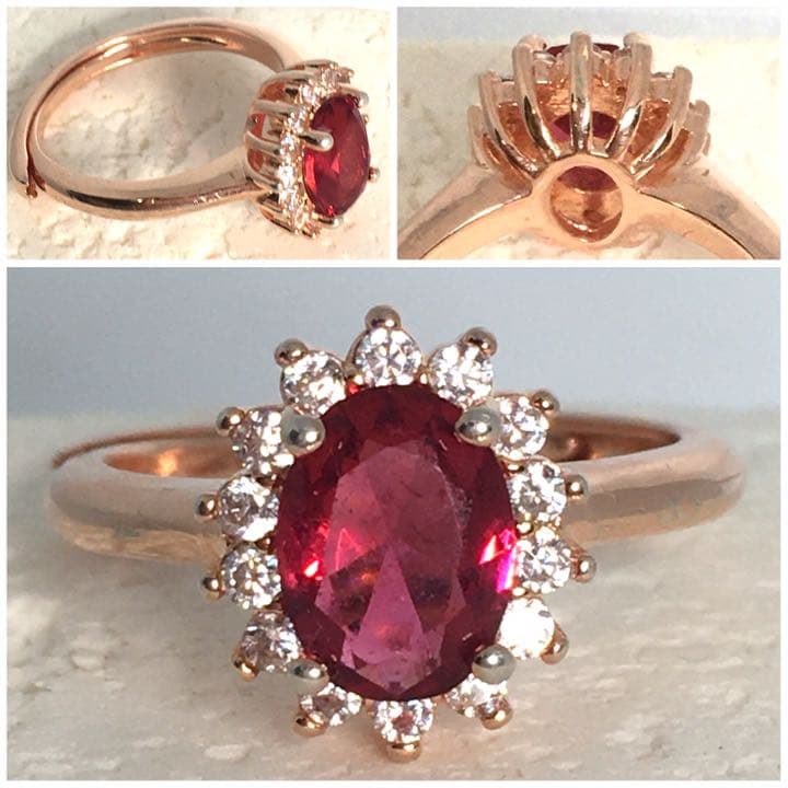 スワロフスキー❤️ 18kgf ルビーラズベリー上品華やか