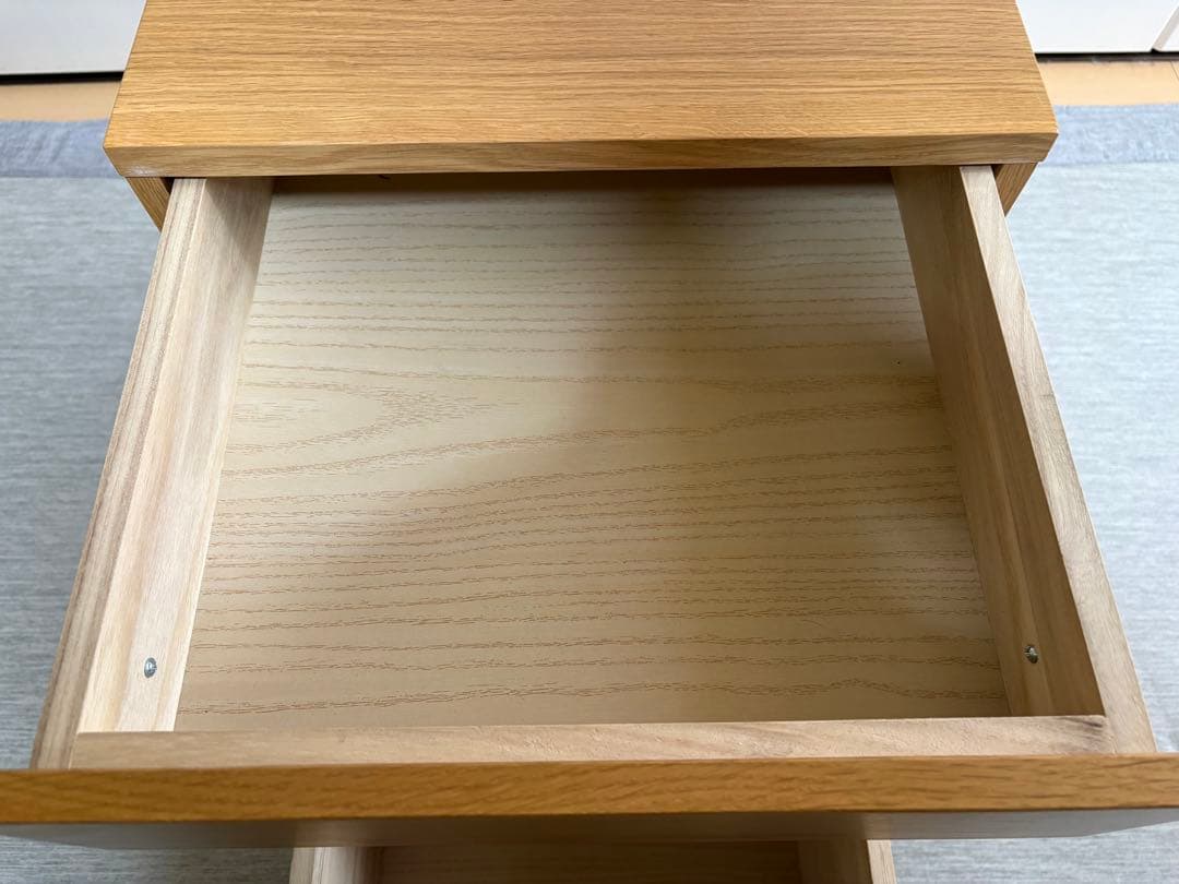 無印良品　オーク無垢材デスクキャビネット