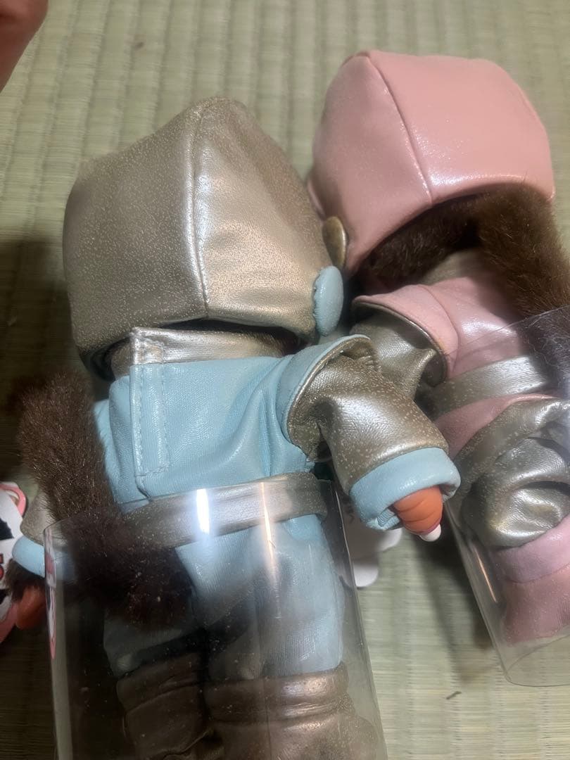 宇宙服モンチッチぬいぐるみセット（水色・ピンク） 未使用開封済み劣化あり