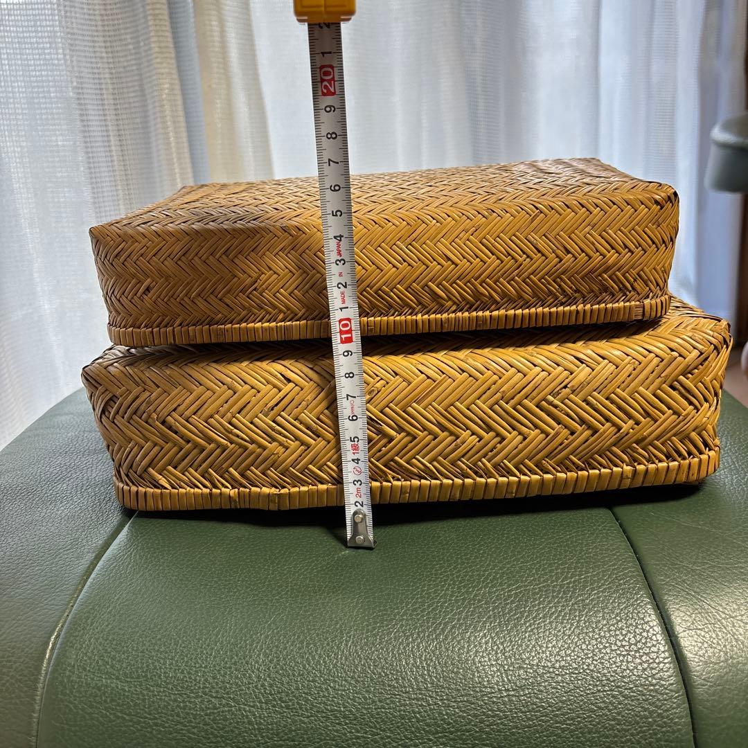 昭和レトロ　竹細工 行李 工芸品　2個セット